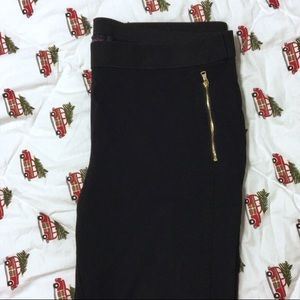 Black ankle length cigarette pants